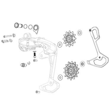 SRAM Rear Derailleur Cage Assembly Kit T-Type Eagle XO AXS
