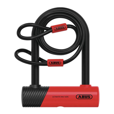 ABUS Ultimate Mini 420K 140mm D Lock with Bracket and 120cm Cable