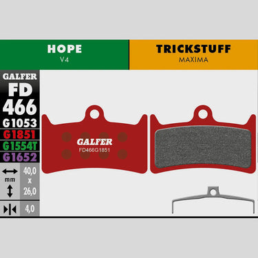 Galfer Disc Brake Pads for Hope V4 / Trickstuff Maxima