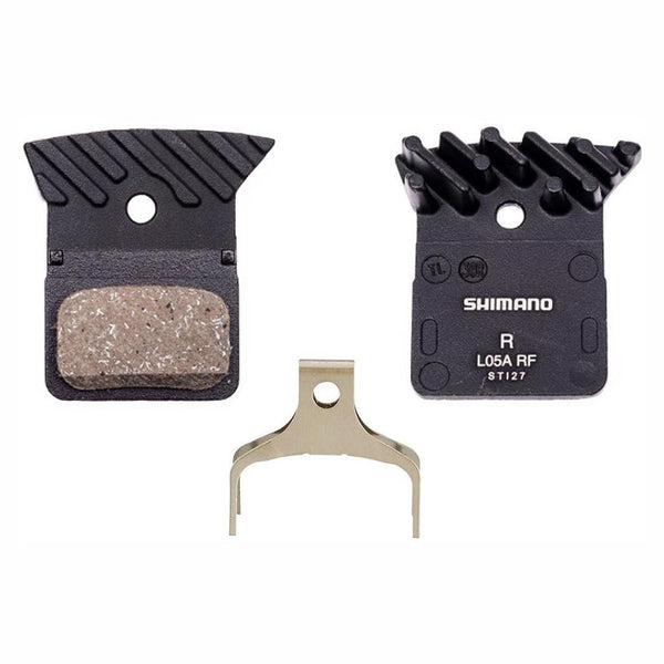 Shimano L05A-RF Disc Brake Pads and Spring with Cooling Fins