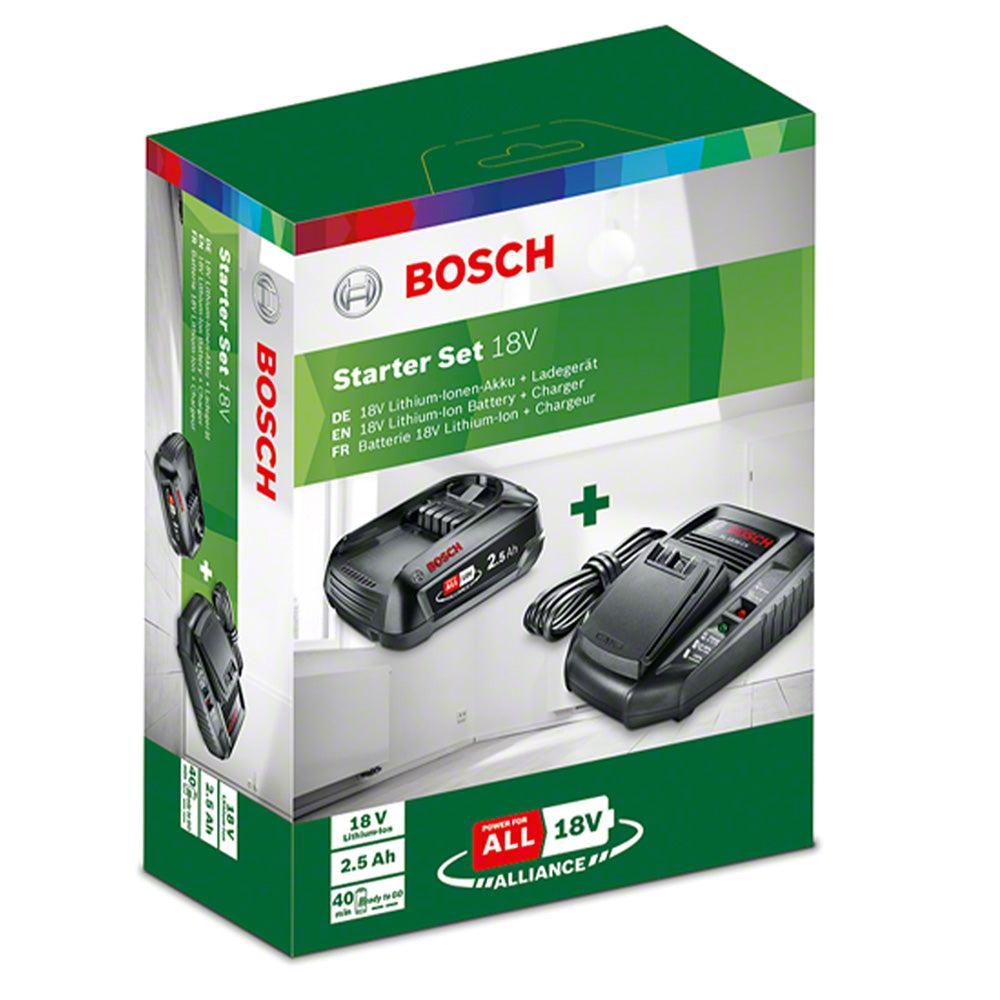 Bosch Starter Set 18V PBA 2,0 Ah + 3,0 Ah Akku & AL 18V-20