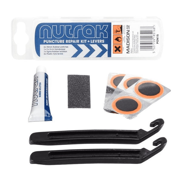 Nutrak Puncture Repair Kit Including Tyre Levers - Sprockets Cycles