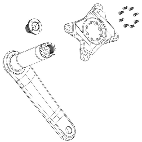 Truvativ Spare - Crank Arm Bolt Kit M12/M22 CRMO Self Extracting