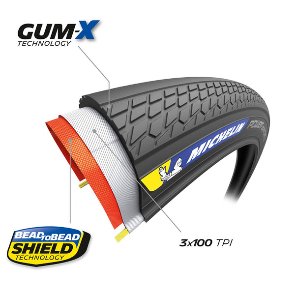 Michelin Power Adventure Gum-X TR Gravel Tyre - 700c